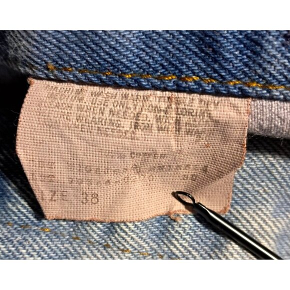 Vintage 1989 Gap Pioneer Acid Wash Jean Jacket Bleached Denim Mens Size 38 Vinta - Picture 4 of 10